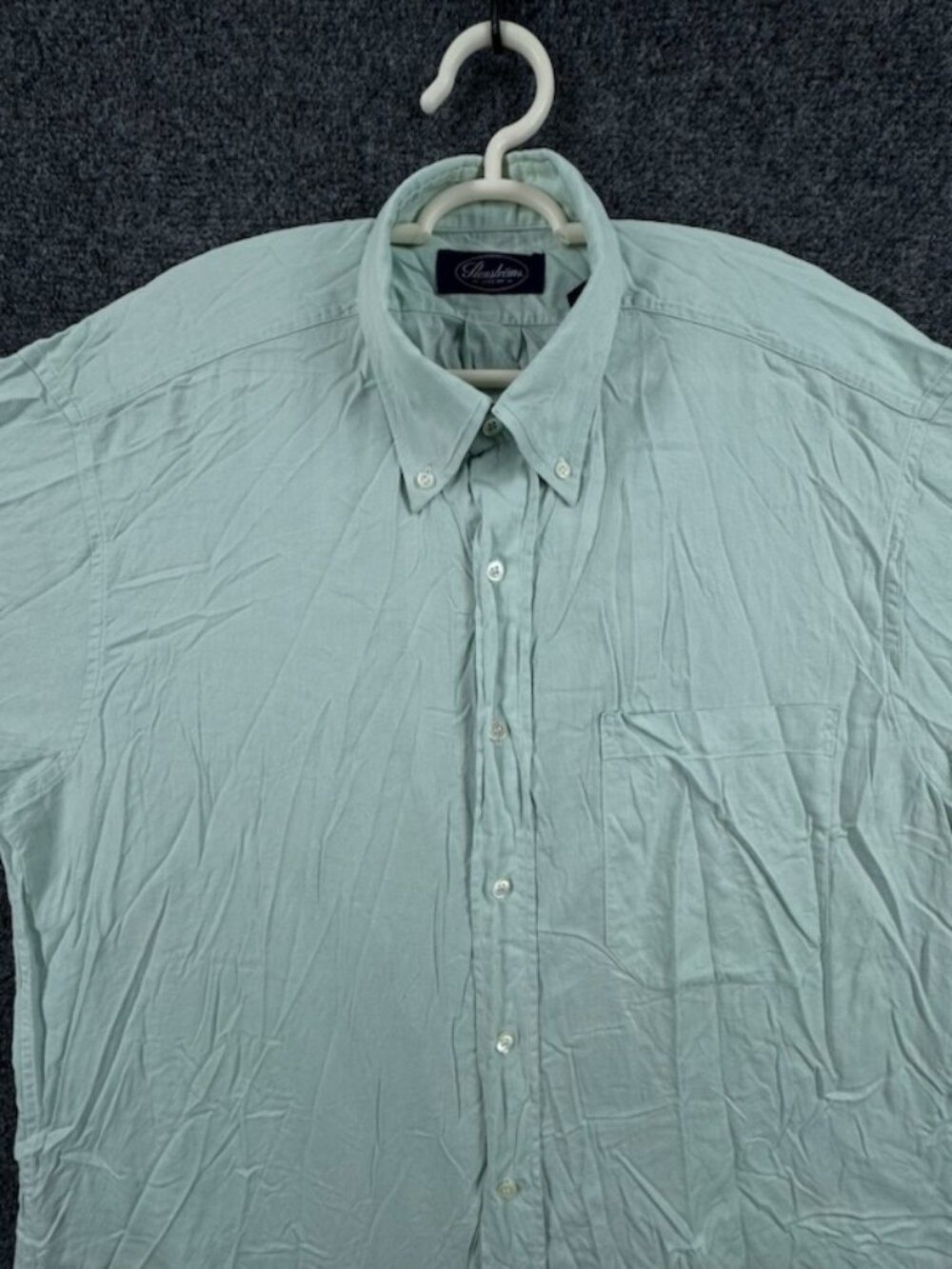 Stenstroms Lightweight Button-Down All Cotton Green L/XL Shirt Long Sleeve Mens